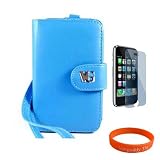ITouch Accessory Kit for Apple iPod touch 8GB 32GB 64G 3rd 3G Generation NEWEST MODEL , Includes: Blue VG Brand Permium Durable Leather Flip Wallet Carrying Case + Ipod Touch 3rd Generation Screen Protector + Orange Vangoddy ?, VG Wrist Band!!!