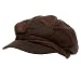 Suede Corduroy Checker Newsboy Cap-Brown