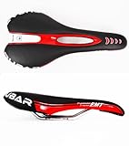 Rubar Emir Road MTB Bike Comfortable Saddle , Black X Red