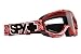 "spy - Mx Magneto Goggle, Shiny Red W/ Black & White Scales - Clear Anti-fog Lens/posts"
