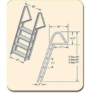 DOCK LADDER Galvanized 4 STEP by