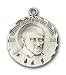 Jewelry : Sterling Silver St. Vincent De Paul Pendant with Stainless Silver Heavy Curb Chain 24 inch