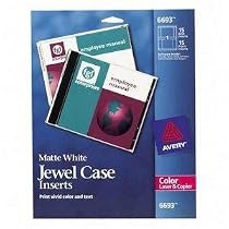 Avery 211752 CD/DVD Labels and Jewel Case Inserts for Color Lasers (15-Pack)