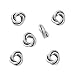 Silver Plated Lead-Free Pewter Love Knot Triple Twist Jump Rings 7mm (6)