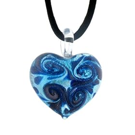 Blue Murano Glass Heart