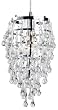 Eurofase 12260-010 Vidal 1-Light Pendant, Chrome/Clear Crystal