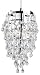 Eurofase 12260-010 Vidal 1-Light Pendant, Chrome/Clear Crystal