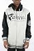 Famous Stars and Straps Men's Fastbreak Button Up Hoodie, Silver/Black, Medium