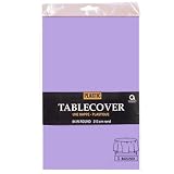Lavender Plastic Round Tablecover - 84