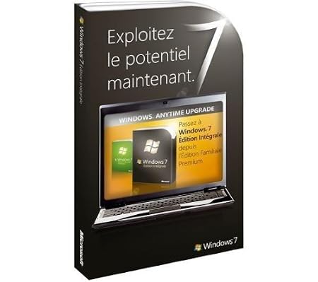 Mise à niveau de Windows 7 Edition Familiale Premium E vers Windows 7 Intégral E