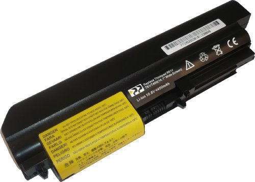 PortableParts Batterie pour ordinateur portable – 4400mah Lenovo IBM Thinkpad T400 R400 R61 R61i T61 T61p