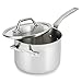 Calphalon 1833940 AccuCore Stainless Steel Sauce Pan with Cover, 4-Quart