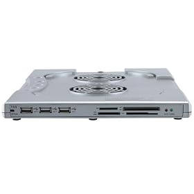 Eforcity Chill Pad Laptop Dual Fan Cooler Notebook Cooling Fan with Bonus built in USB 2.0 hub and Card Reader 3 Features in 1