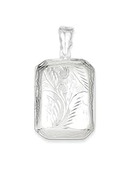 Sterling Silver 31mm Domed Riversible D/C Rectangular Locket. Metal Wt- 7g