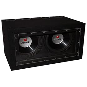 Visonik VBP212B 1200 Watt Car Audio Dual 12 Bandpass Box Sub Enclosure Visonik VBP212B 1200 Watt Car Audio Dual 12