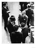 Four City Traders on the London Stock Exchange Compare Notes Art Giclee Poster Print, 12x16