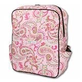Paisley Laminated Buckle Diaper Bag - Color: Orange Paisley