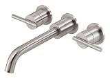 2 Handle Lever Wall Mount Lavatory Faucet Trim *parma Brushed Nickel