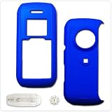 Brand LG enV VX-9900 VX9900 Rubberize Dark Blue Snap-On Crystal Case Cover with Removable Belt Clip