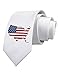 TooLoud United States Cutout - American Flag Design Printed White Neck Tie