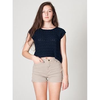Set A Shopping Price Drop Alert For American Apparel Stretch Twill High-Waist Side Zipper Short