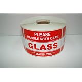 500 2x3 Please Glass Fragile Shipping Warning Mailing Labels Stickers