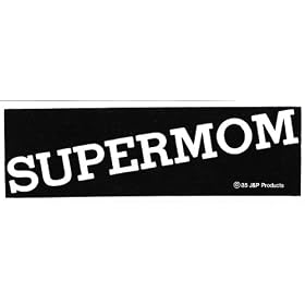 SUPERMOM (BLACK) decal bumper sticker