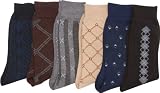 Mens Pattern Dress Socks Value Assorted 6-Pack