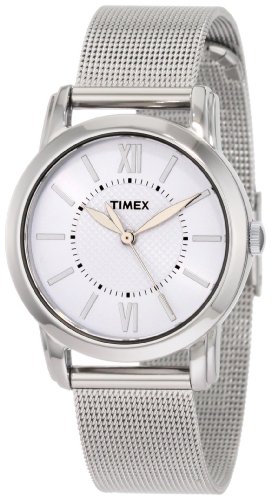 Timex Women's T2N6799J Style Silver Tone Mesh Bracelet Watch