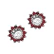14K White Gold 1 3/8 ct. Ruby Earring Jackets