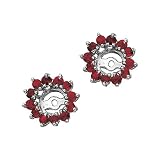 14K White Gold 1 3/8 ct. Ruby Earring Jackets