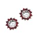 Jewelry : 14K White Gold 1 3/8 ct. Ruby Earring Jackets