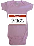 HELLO MY NAME IS PAIGE - Name-series - White Or Pink Onesie / Baby T-shirt