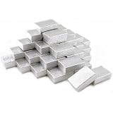 36 Silver Charm Cotton Boxes Bow Gift Box Display 1 7/8