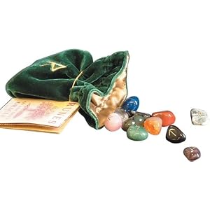 Gemstone Rune Set with Velvet Bag and Instruction Booklet