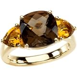 41gpiN0M8ZL. SL160  Genuine Smoky Quartz and Citrine Ring 7