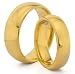 His & Her's 8MM/6MM Tungsten Carbide Classic Gold Wedding Band Ring Set (Available Sizes 4-14 Including Half Sizes)