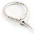 Silver Tone Mesmerized Fashion Snake Bangle Bracelet (18cm)