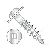 #10 x 4 Deep Thread Wood Screws/Square/Round Washer Head/Steel/Zinc/2/3 Thread (Carton: 1,000 pcs)