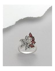 Gem Stones Ring In 92.5 Sterling Silver