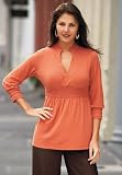 SMOCKED SURPLICE TOP