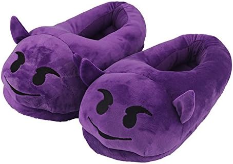 Coffeeroom Cute Unisex-adult Cartoon Emoji winter Plush Indoor Slippers Emoji Stuff Plush Doll Toy