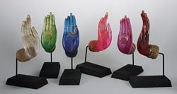 Colorful Abhaya Hand on Pedestal