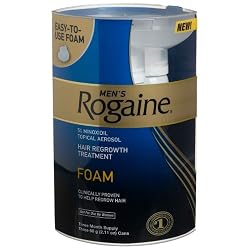 Rogaine for Men Hair Regrowth Treatment, Easy-to-Use Foam, 2.11-Ounce Cans (Pack of 3)