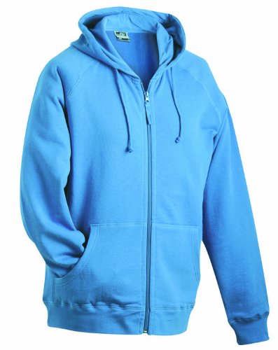 James & Nicholson Kinder Sweatjacke Hooded, blue, M (122/128), JN059k blu Preisvergleich