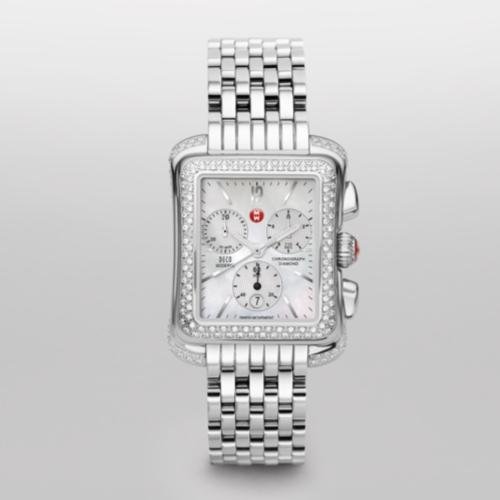 Best Price Michele Woman's MWW06Q000001 Deco Moderne Stainless Steel Bracelet Watch