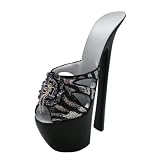 41gpvlMiraL. SL160  Zebra Print Shoe   Brush Holder / Organizer   Black & Silver Sequined