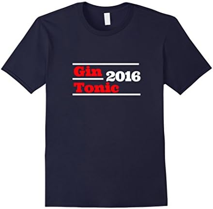 Men's Gin Tonic for President 2016 Funny Political Shirt Medium Navy