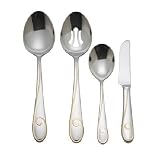 WATERFORD FLATWARE BALLET RIBBON GOLD 4-PIECE HOSTESS SET