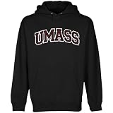 NCAA UMass Minutemen Arch Applique Pullover Hoodie - Black